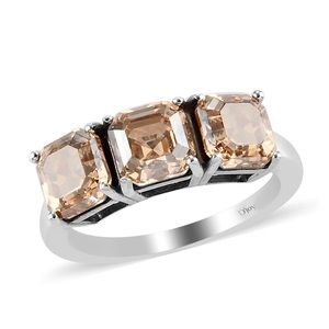 SWAROVSKI Golden Shadow Crystal 3 Stone Ring